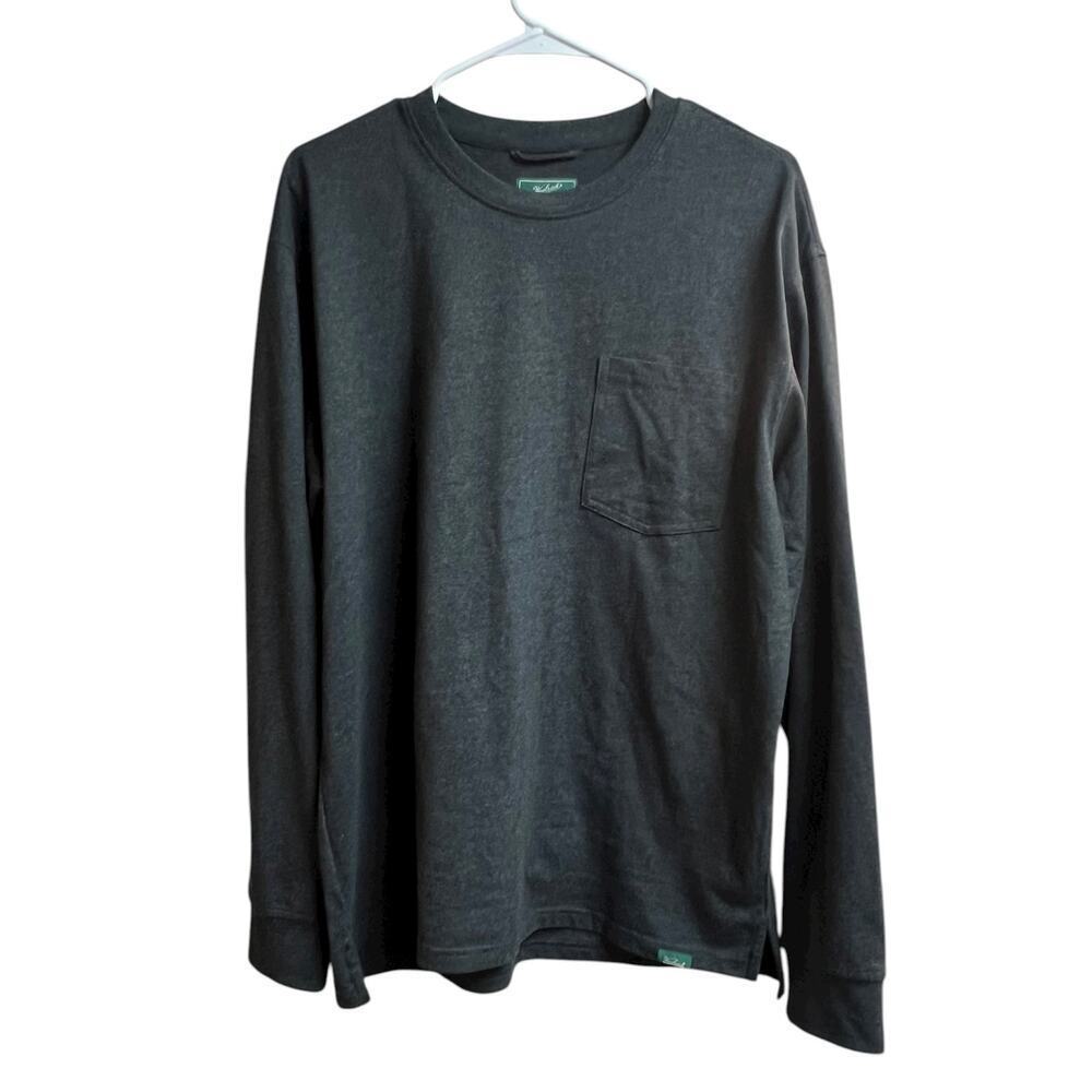 Woolrich Men's Long Sleeve Pocket T-Shirt Gray Medium
